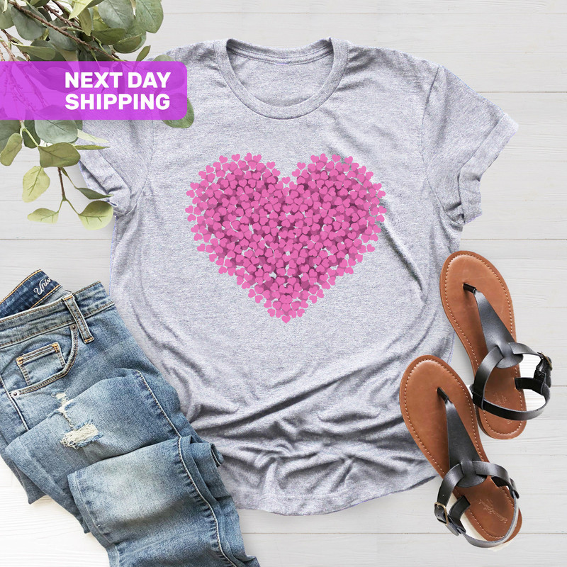 Double Heart Shirt, Love Shirt, Women Girl Heart, Christmas Gift Shirt, Valentine Heart Tee, Gift For Mom, Heart Tee, Teacher Gift Shirt - 3.jpg