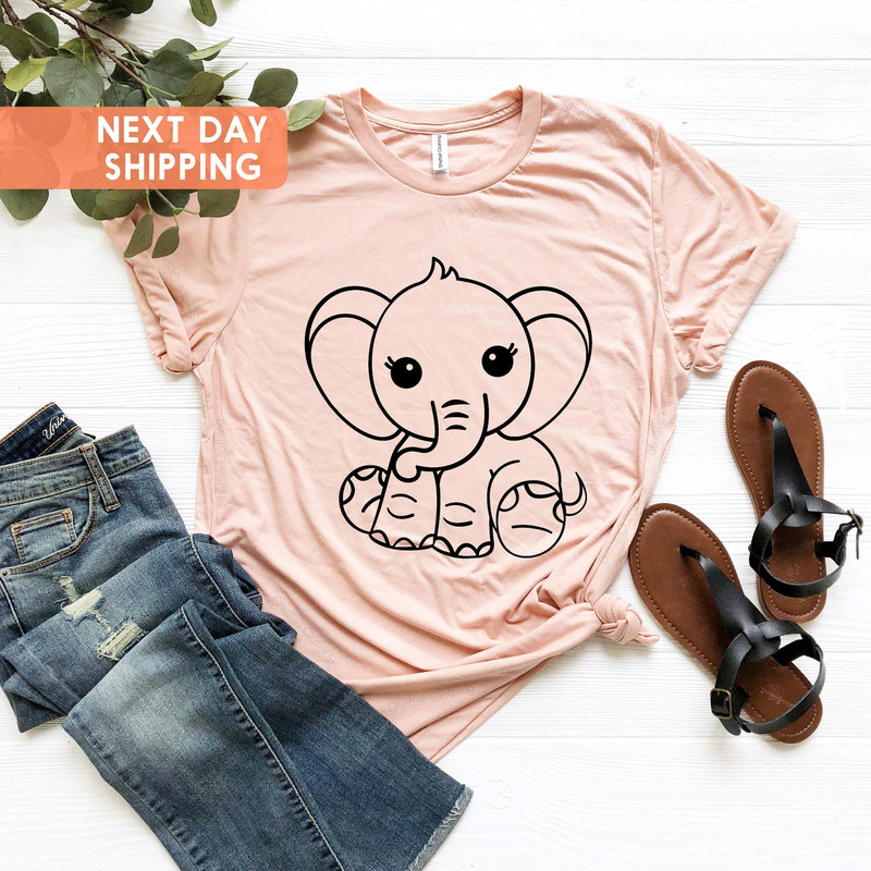 Elephant Shirt, Cute Elephant Shirt, Elephant Shirt Toddler, Kids Birthday Gift, Elephant Family Shirt, Elephant Lover Gift, Elephant Outfit - 1.jpg
