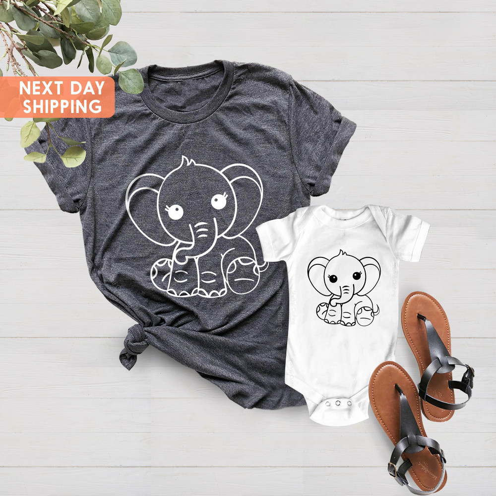 Elephant Shirt, Cute Elephant Shirt, Elephant Shirt Toddler, Kids Birthday Gift, Elephant Family Shirt, Elephant Lover Gift, Elephant Outfit - 4.jpg