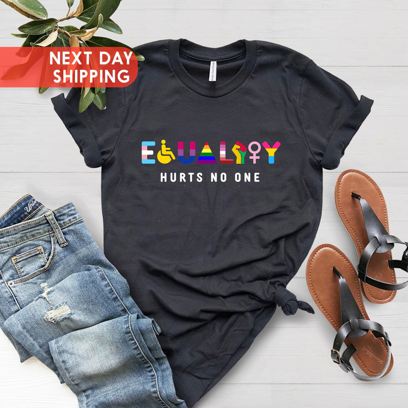 Equality Hurts No One Shirt, Equal Rights, Black Lives Matter, Pride Shirt, Social Justice, Human Rights, Anti Racism, Gay Pride, LGBT Shirt - 1.jpg