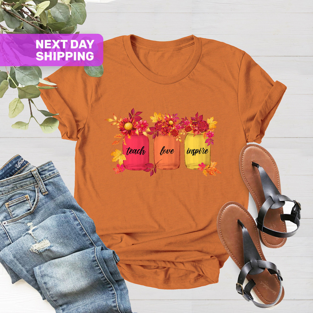 Fall Teacher Sweatshirt, Thankful Floral Sweatshirt, Teach Love Inspire Shirt,Thanksgiving Gift,Teacher Thanksgiving Shirt,Fall School Shirt - 5.jpg