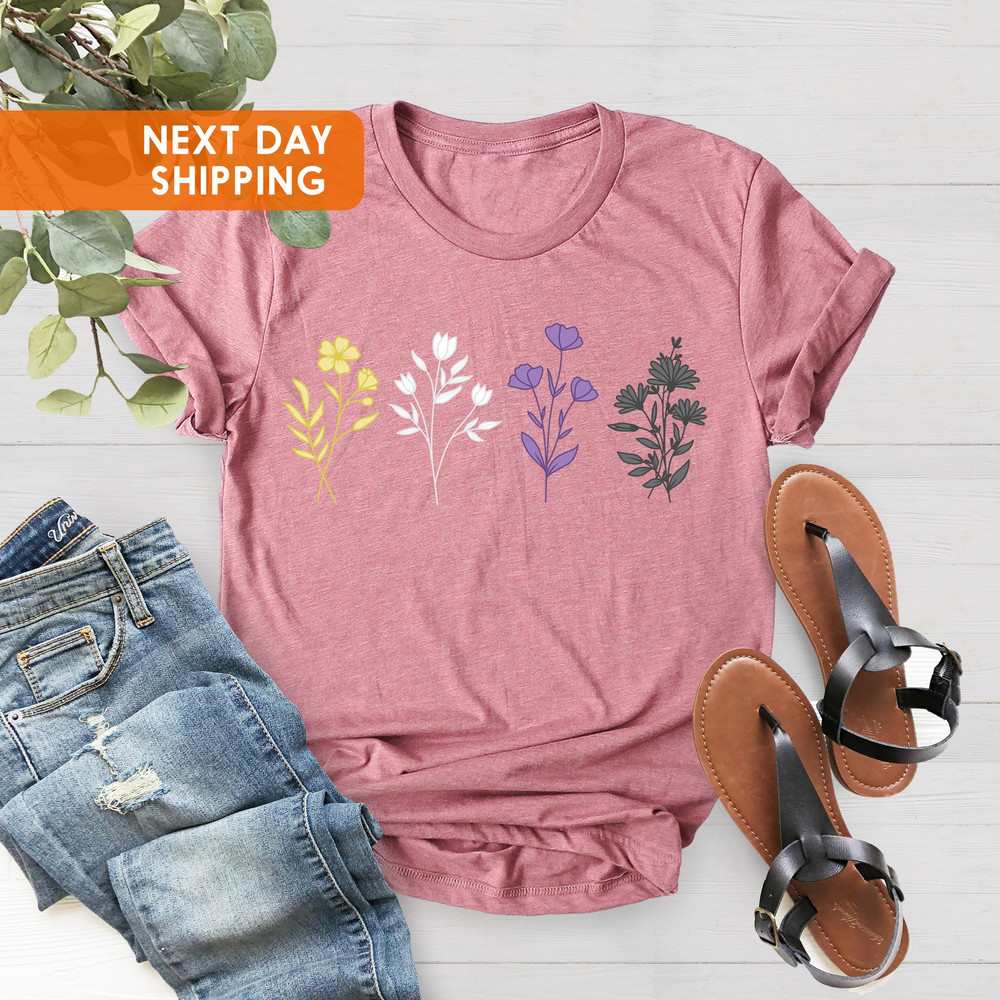 Flowers Non Binary Pride T-Shirt, Scret Enby Unisex Gift, Flower Shirt, LGBT NB Genderqueer, Non-Binary Flag Flowers, LGBTQ Pride Month Gift - 2.jpg