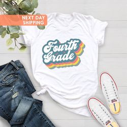 fourth grade teacher shirt, 4th grade teacher gift,cute teac