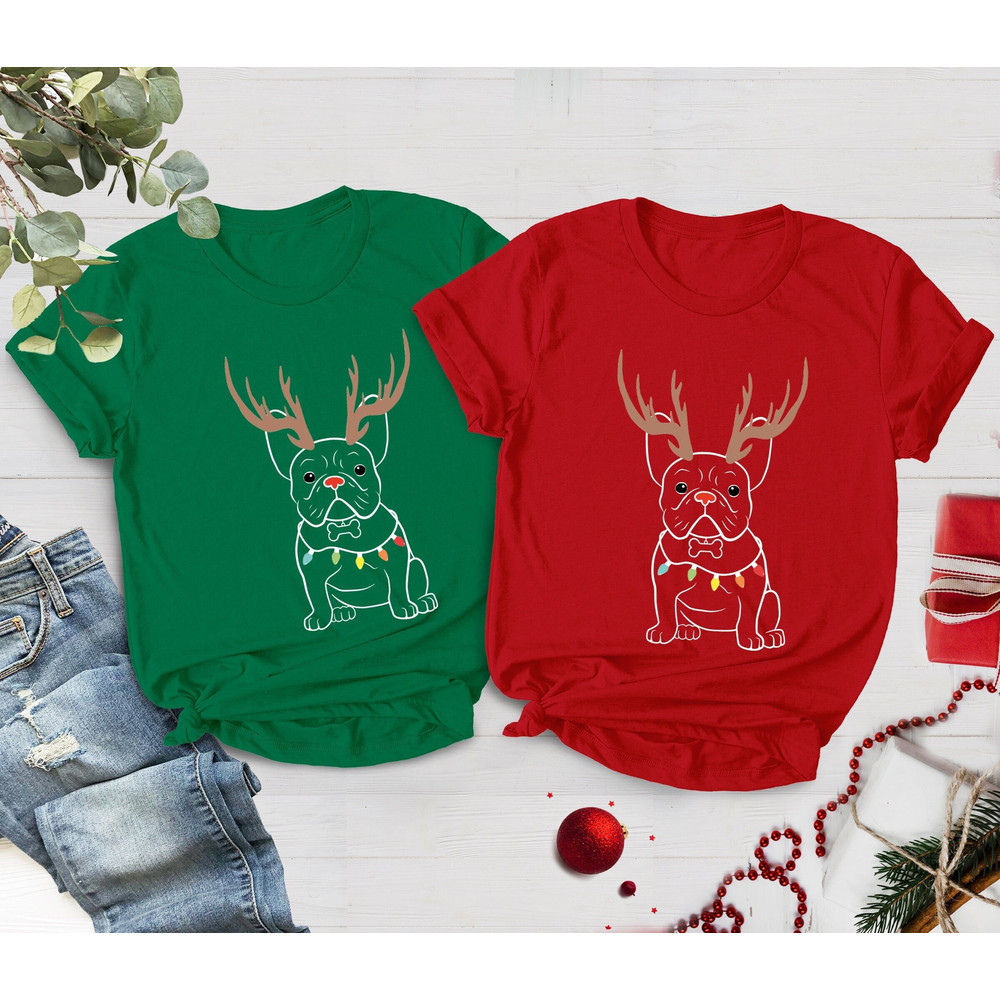 French Bulldog Christmas Unisex Shirt, French Bulldog Shirt, Frenchie Lover Shirt, Frenchie Dog Shirt, Christmas Shirt,Christmas Bulldog Tee - 1.jpg
