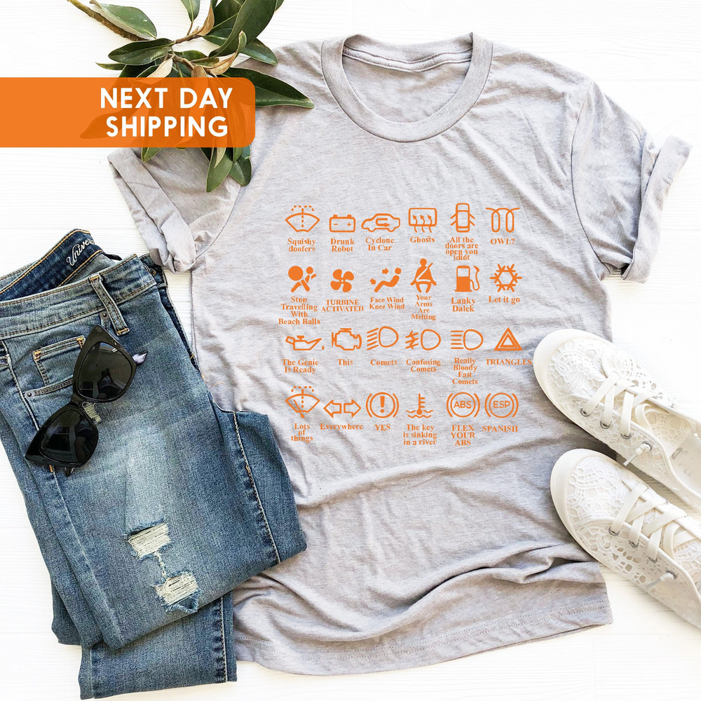 Funny Dash Icons T-Shirt, Car Warning Lights, Dashboard Warning Lights, Fathers Day Shirt,Car Lovers Shirt,Car Mechanic Tee,Gift For Husband - 3.jpg