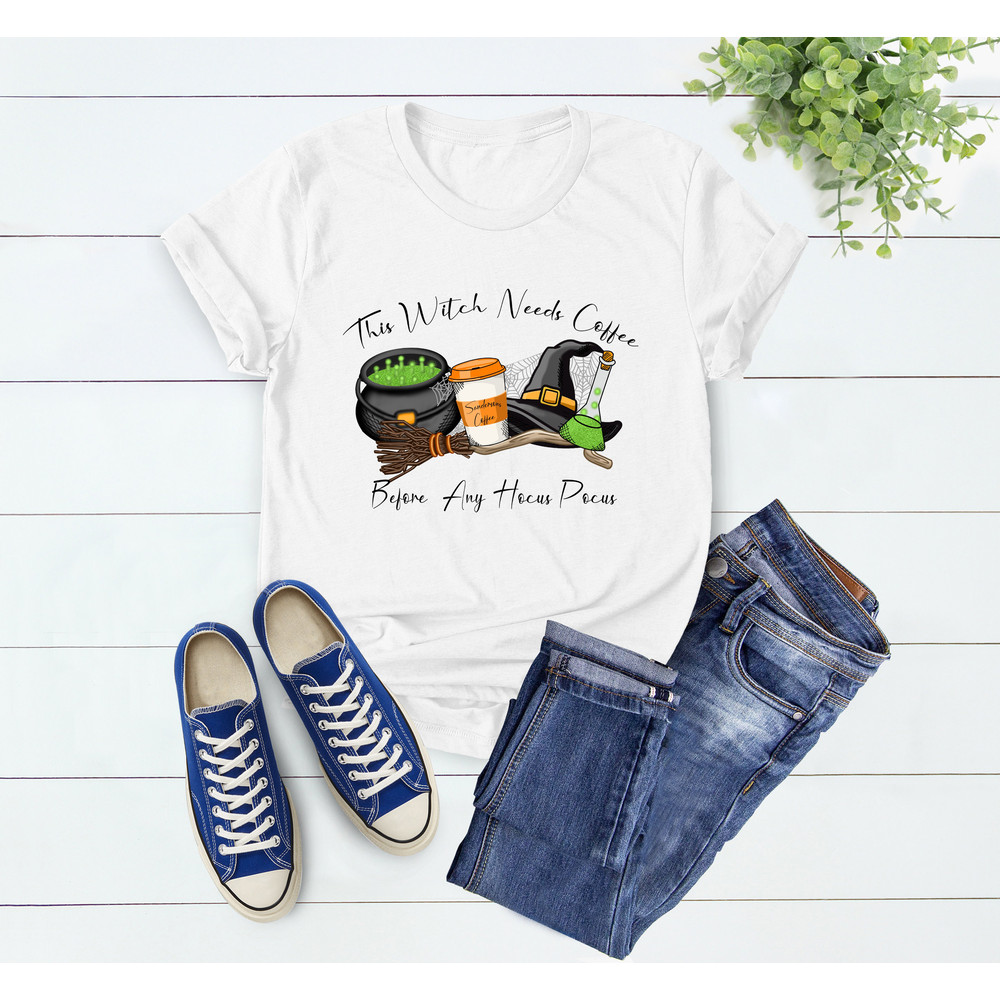 Funny Halloween Shirt, Halloween Shirt, Halloween Tshirt, Hocus Pocus Shirt, Witch Shirt, Coffee Lover Shirt, This Witch Needs Coffee - 3.jpg