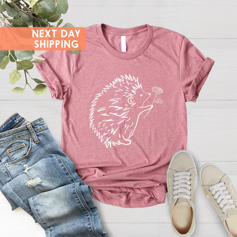 Funny Hedgehog Shirt, Hedgehog Owner Shirt, Cute Drawing, Hipster Tee, Animal Lover Farm Tees, Country Woman Shirt, Hedgehog Lover Shirt - 2.jpg