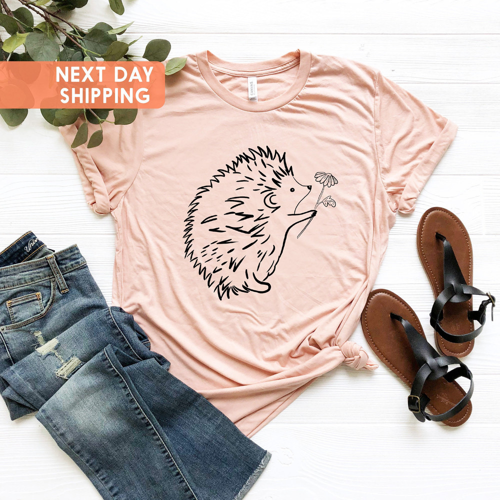 Funny Hedgehog Shirt, Hedgehog Owner Shirt, Cute Drawing, Hipster Tee, Animal Lover Farm Tees, Country Woman Shirt, Hedgehog Lover Shirt - 3.jpg