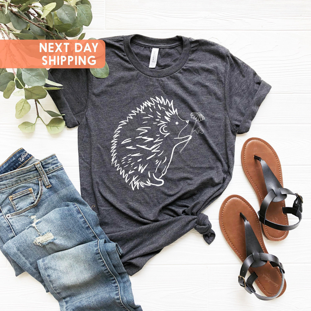 Funny Hedgehog Shirt, Hedgehog Owner Shirt, Cute Drawing, Hipster Tee, Animal Lover Farm Tees, Country Woman Shirt, Hedgehog Lover Shirt - 4.jpg