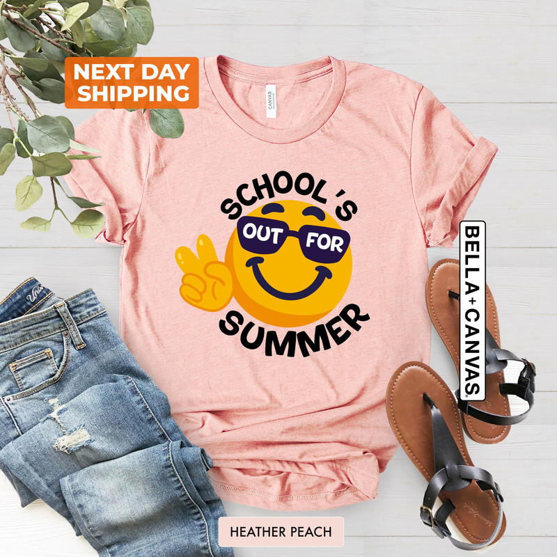 Funny Smiley Schools Out For Summer Shirt, Classmates Matching Tee, Last Day Of School Tee, Teacher Summer Tshirt, Summer Shirt - 3.jpg