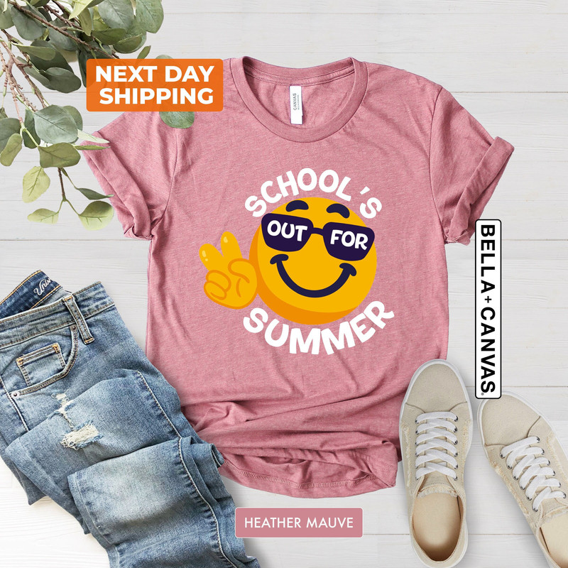 Funny Smiley Schools Out For Summer Shirt, Classmates Matching Tee, Last Day Of School Tee, Teacher Summer Tshirt, Summer Shirt - 5.jpg