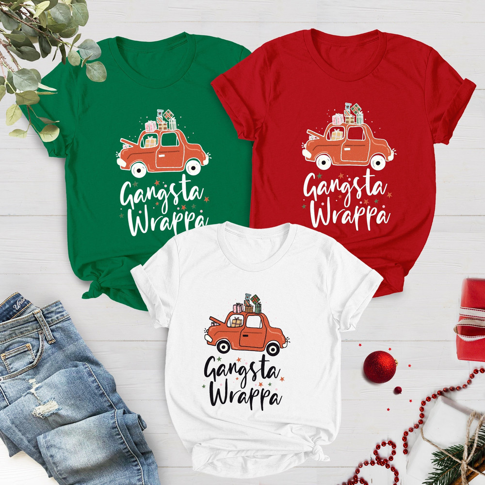 Gangsta Wrappa Shirt, Christmas Shirt,Gangster Wrapper Shirt, Funny Christmas Shirt,Christmas Party Shirts,Xmas Family Shirt - 1.jpg
