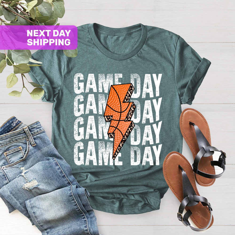 Gameday Basketball Lightning Leopard Bolt Shirt, Gameday Shirt, Basketball Tee, Basketball Shirt For Women, Basketball Mom Shirt - 4.jpg