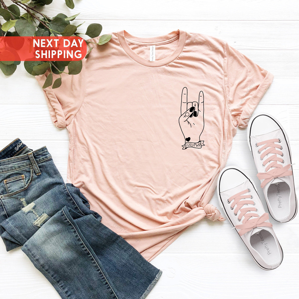 Girl Power Rock Sign T-Shirt, Feminist T-Shirt, Girl Power T-Shirt, Gender Symbol Tee, Christmas Gift For Women,Motivational,Feminist Gifts - 2.jpg