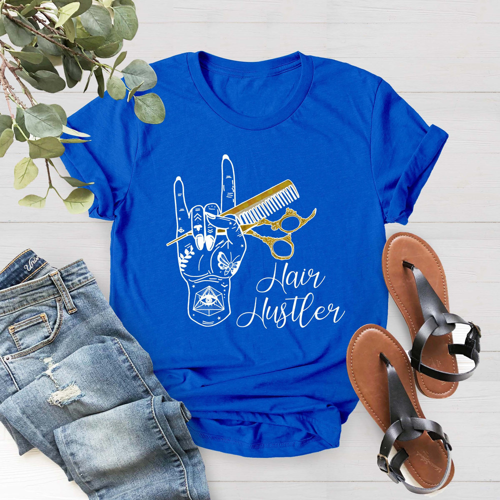 Hair Hustler Hand Shirt, Hair Dresser Gift Shirt, Occupation Tee, Hair Dresser Mom Shirt, Hair Stylist Shirt, Cosmetologist Shirt,Beautician - 4.jpg