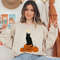 Halloween Sweatshirt, Halloween Sweater, Cat on Pumpkin Sweatshirt, Black Cat Shirt,Halloween Gift, Black Cat Sweatshirt, Halloween Crewneck - 3.jpg