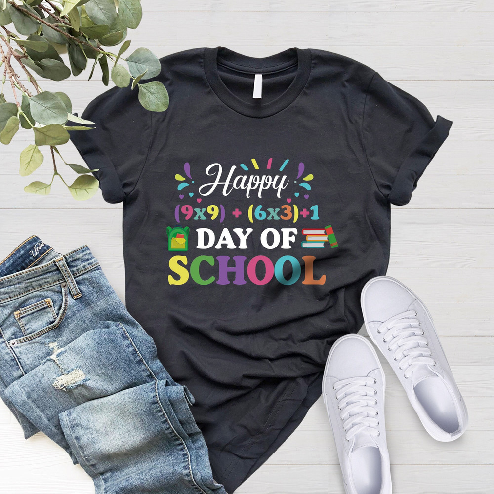 Happy 100th Day Of School Shirt, Back To School Shirt, Kindergarten Shirt, Celebrate 100th Day Shirt, Teacher Shirt, Funny Teacher T-Shirt - 1.jpg