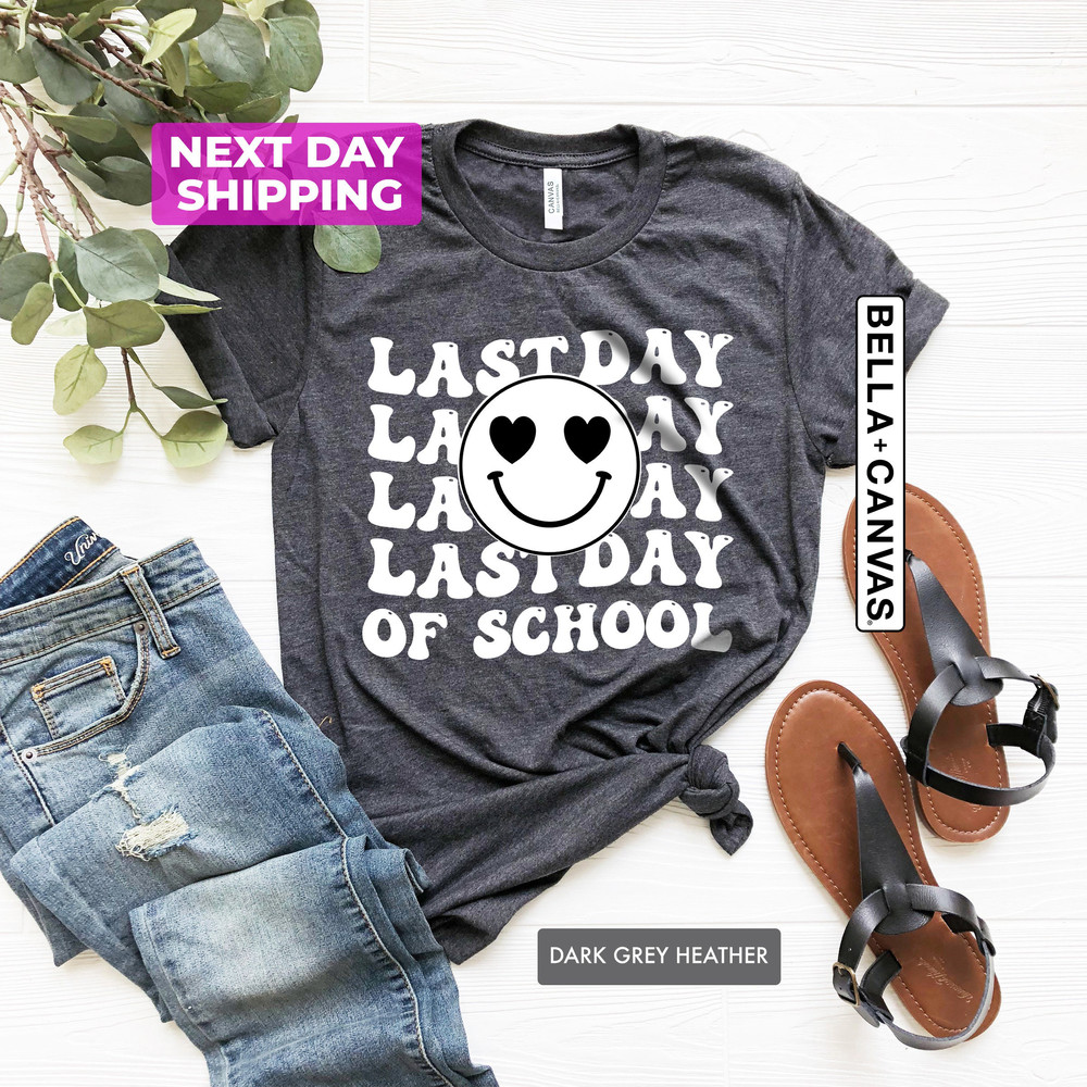 Happy Last Day Of School, School Is Cool, Smile, Back to School Shirts, School Shirts, Graphic Tees, Teacher Shirts, Checkered Shirts - 3.jpg
