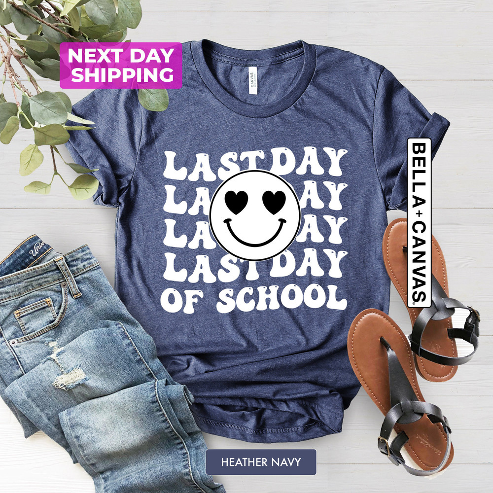 Happy Last Day Of School, School Is Cool, Smile, Back to School Shirts, School Shirts, Graphic Tees, Teacher Shirts, Checkered Shirts - 4.jpg
