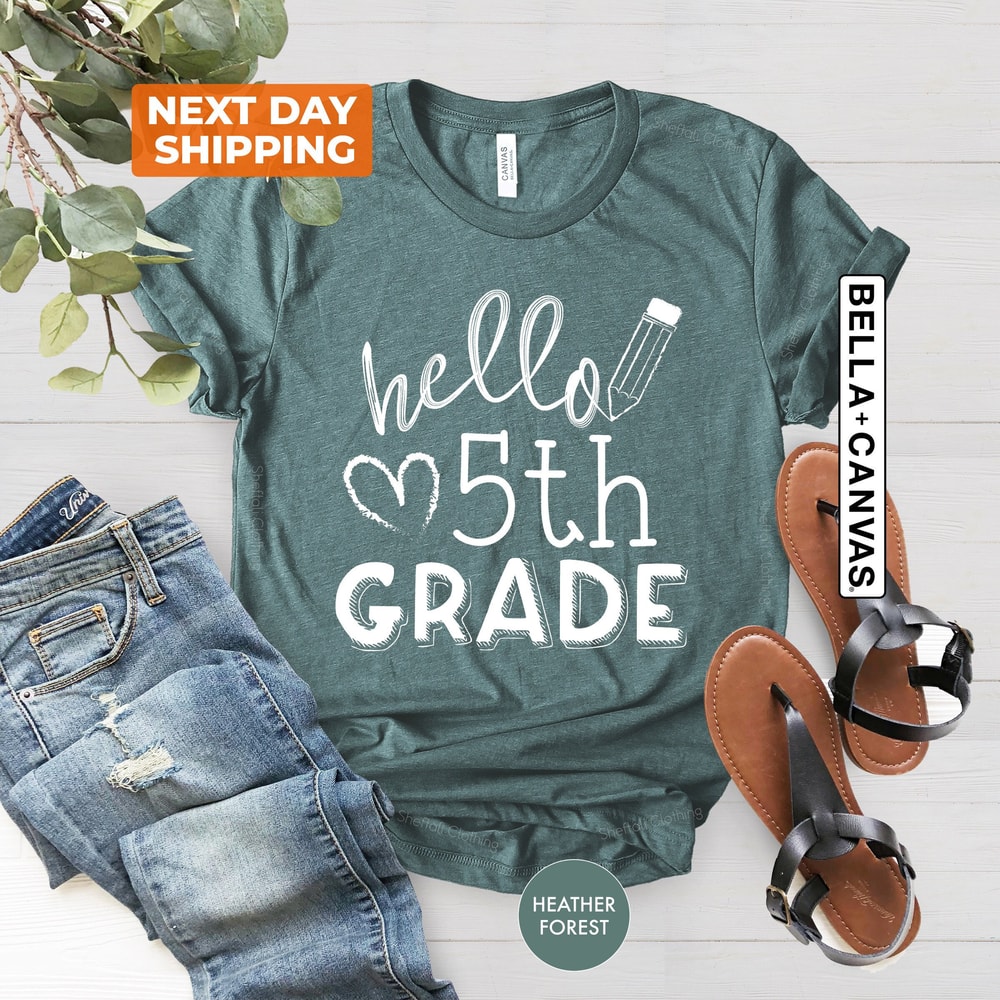 Hello Fifth Grade Teacher Shirt, 5th Grade Teacher Shirts, 5th Grade Squad 5th Grade Crew T-Shirt, 5th Grade Team Gift, Fifth Grade T-Shirt - 4.jpg