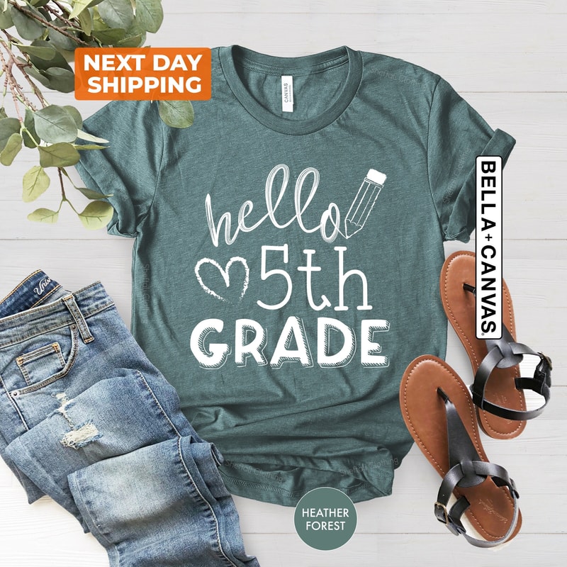Hello Fifth Grade Teacher Shirt, 5th Grade Teacher Shirts, 5th Grade Squad 5th Grade Crew T-Shirt, 5th Grade Team Gift, Fifth Grade T-Shirt - 4.jpg