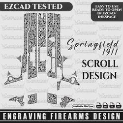 engraving firearms design springfield1911 scroll design