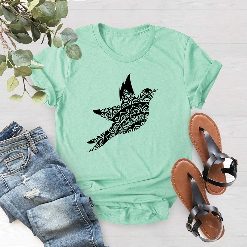 Hummingbird Shirt, Bird Lover Shirt, Floral Hummingbird Shirt, Geometric Design Hummingbird Shirt,Mothers Day Shirt, Bird Watcher Gift Shirt - 2.jpg