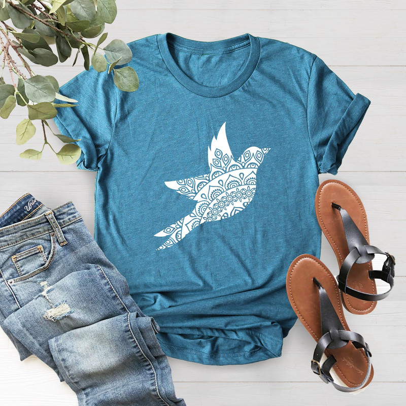 Hummingbird Shirt, Birds Shirt, Nature Shirt, Floral Birds Shirt,Christmas Gifts For Family, Graphic Womens Shirt, Graphic Birds, Cute Birds - 1.jpg