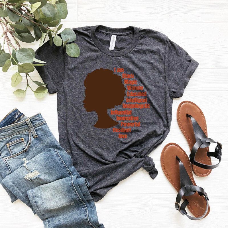 I Am Black Woman Shirt, Afro American Shirt, Black Girl Magic Power Shirt, African American Woman Shirt, Stronge Woman Tee, Feminist Shirt - 3.jpg