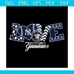 love new york yankees baseball svg, new york yankees digital download