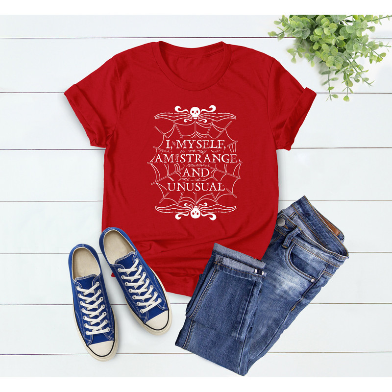 I Myself Am Strange And Unusual Tshirt, Unusual Horror Shirt, Gift For Gothic, Halloween Shirt, Fall Shirt, Horror Shirt, Gothic Grunge - 3.jpg