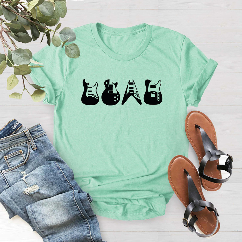 Iconic Guitars T-shirt, Guitar T-shirt, Music Tees, Gift For Him, Music Teacher Gift Shirt, Gifts For Guitar Players, Birthday Gift Shirt - 2.jpg