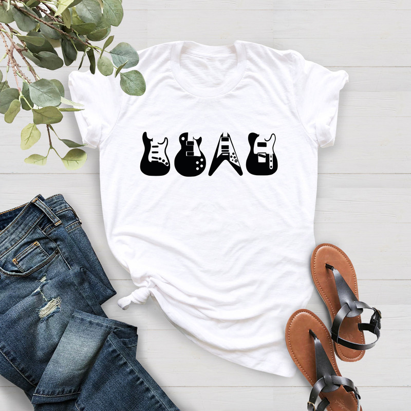 Iconic Guitars T-shirt, Guitar T-shirt, Music Tees, Gift For Him, Music Teacher Gift Shirt, Gifts For Guitar Players, Birthday Gift Shirt - 4.jpg