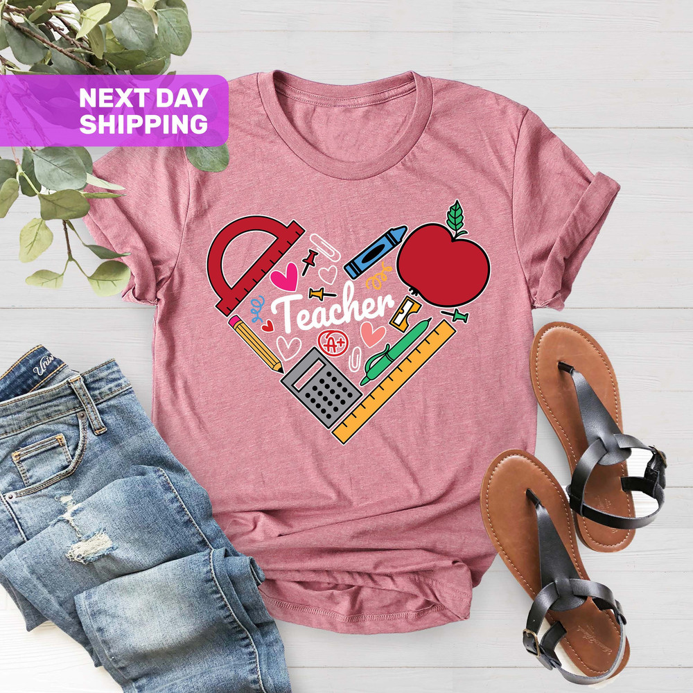 Inspirational Teacher Shirts, First Grade Teacher Shirts, Teacher Appreciation Shirt, Teach Love Inspire Shirt, Back To School Shirt - 1.jpg