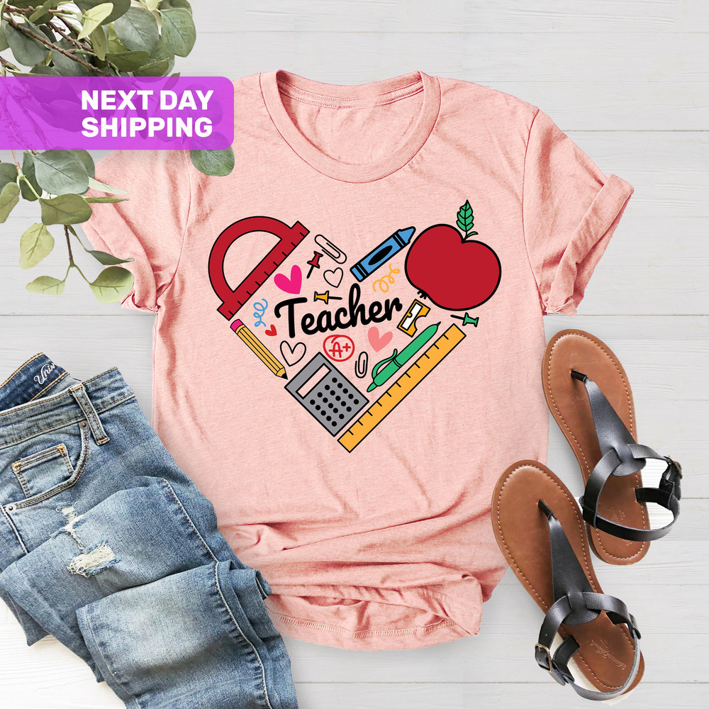 Inspirational Teacher Shirts, First Grade Teacher Shirts, Teacher Appreciation Shirt, Teach Love Inspire Shirt, Back To School Shirt - 2.jpg
