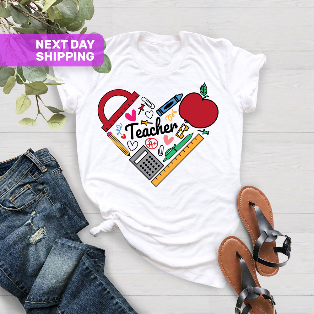 Inspirational Teacher Shirts, First Grade Teacher Shirts, Teacher Appreciation Shirt, Teach Love Inspire Shirt, Back To School Shirt - 4.jpg