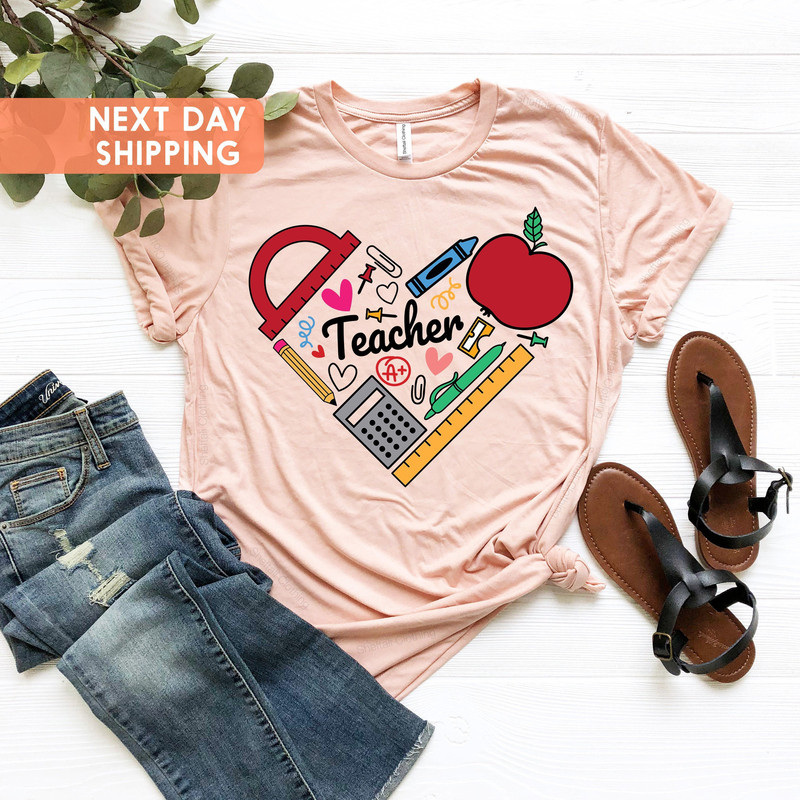 Inspirational Teacher Shirts, Teach Love Inspire Shirt, Back To School Shirt, Teacher Appreciation Shirt, First Grade Teacher Shirts - 1.jpg