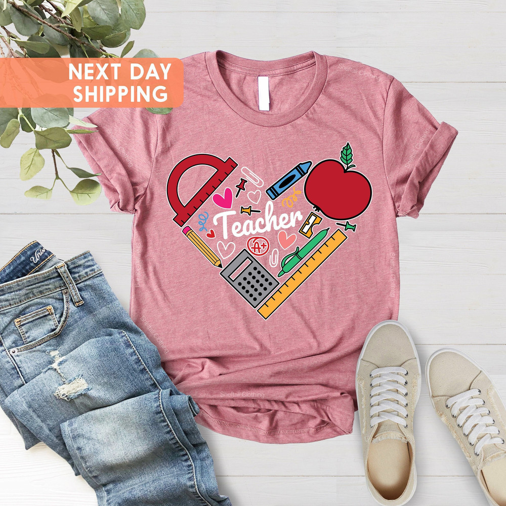 Inspirational Teacher Shirts, Teach Love Inspire Shirt, Back To School Shirt, Teacher Appreciation Shirt, First Grade Teacher Shirts - 2.jpg