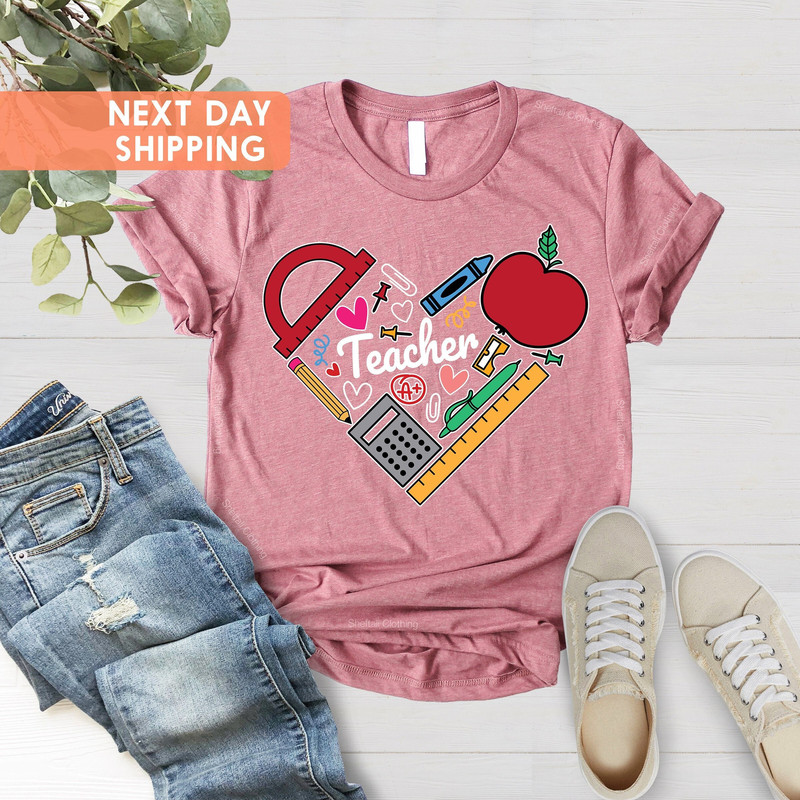 Inspirational Teacher Shirts, Teach Love Inspire Shirt, Back To School Shirt, Teacher Appreciation Shirt, First Grade Teacher Shirts - 2.jpg
