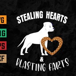 stealing hearts blasting farts rat terrier valentines day svg, eps, png, dxf, digital download