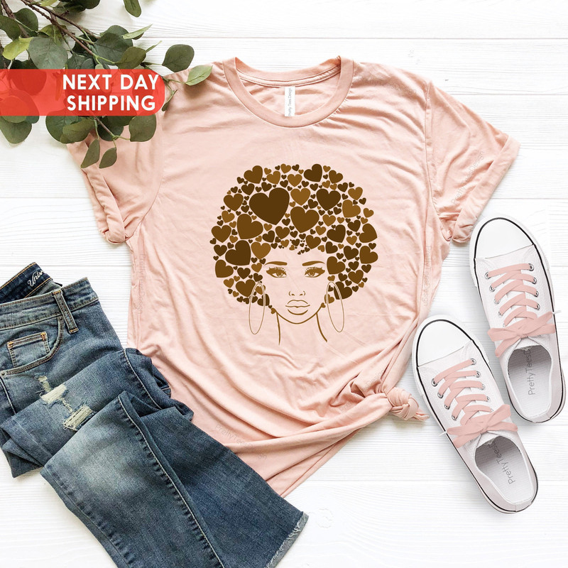 Its Only Melanin Hearts Tee, Women Anti Racism Shirt, Human Equality Shirt,Feminist Tee,Equality Rights,Black Woman Gift,Black History Shirt - 1.jpg