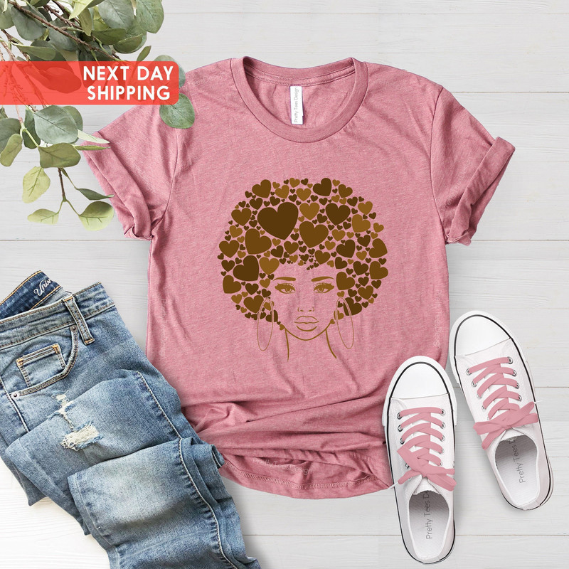 Its Only Melanin Hearts Tee, Women Anti Racism Shirt, Human Equality Shirt,Feminist Tee,Equality Rights,Black Woman Gift,Black History Shirt - 2.jpg