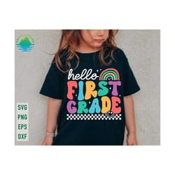 hello first grade svg, first grade svg, hello 1st grade, 1st grade svg, back to school svg, first day of school svg, fir