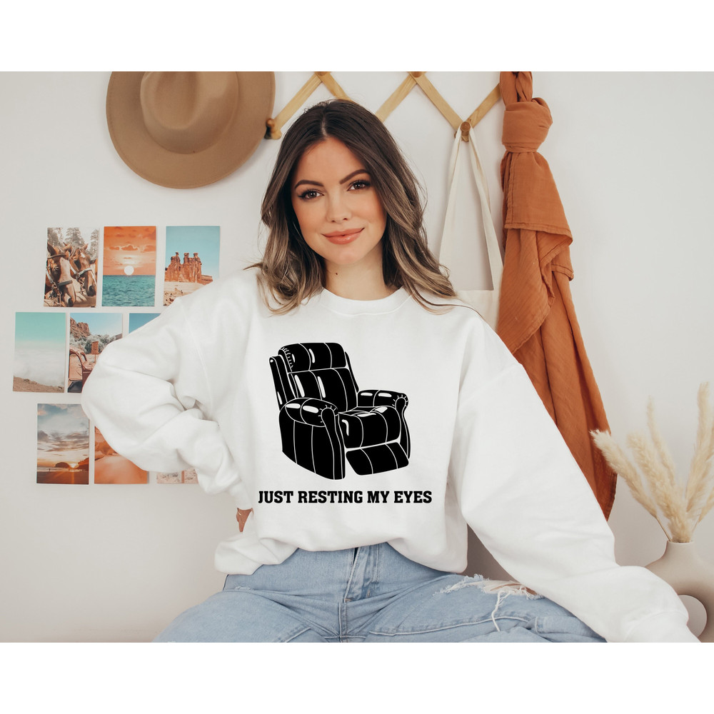 Just Resting My Eyes Sweatshirt, Fathers Day Gift, I'm Not Sleeping Sweatshirt, Dad Shirt, Grandpa and Father Sweatshirt, Funny Grandpa Tee - 1.jpg