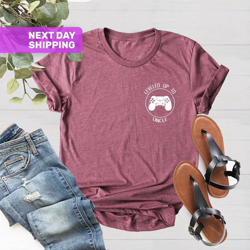 Level Up Up Boy Uncle Shirt, Father's Day Tee Shirt, New Uncle Funny Gamer Shirt, Gaming Uncle Shirt, To Be Uncle Funny Gift - 4.jpg