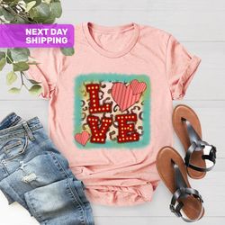 love heart valentines shirt, cute happy valentines day shirt