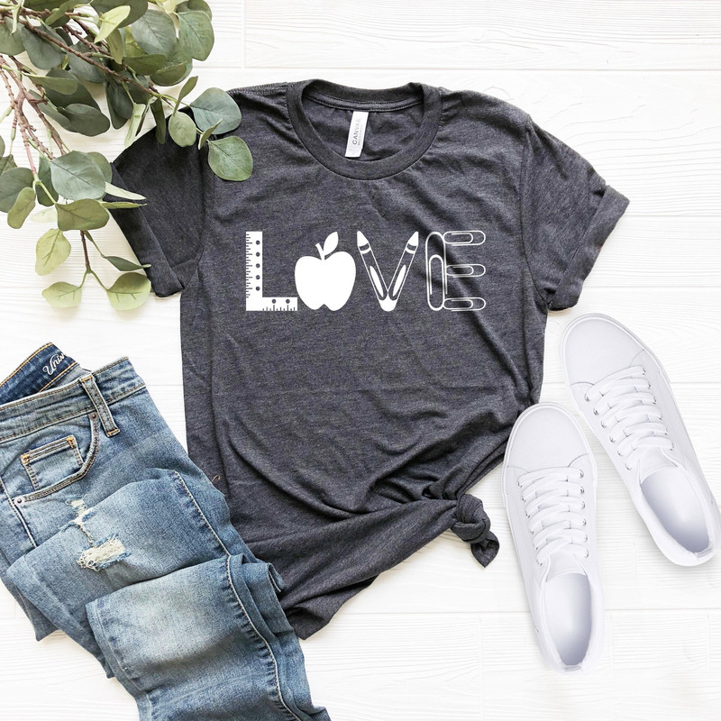Love Teacher Shirt, Teacher T-shirt, Teacher Tees, Cute Teacher Shirts, Teacher Appreciation Gift - 1.jpg