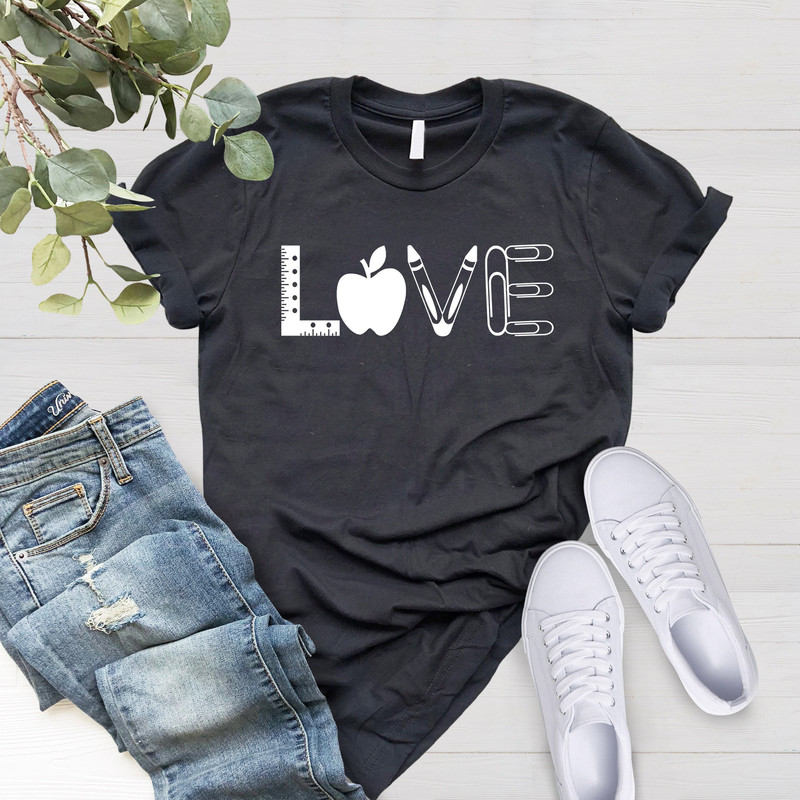 Love Teacher Shirt, Teacher T-shirt, Teacher Tees, Cute Teacher Shirts, Teacher Appreciation Gift - 4.jpg