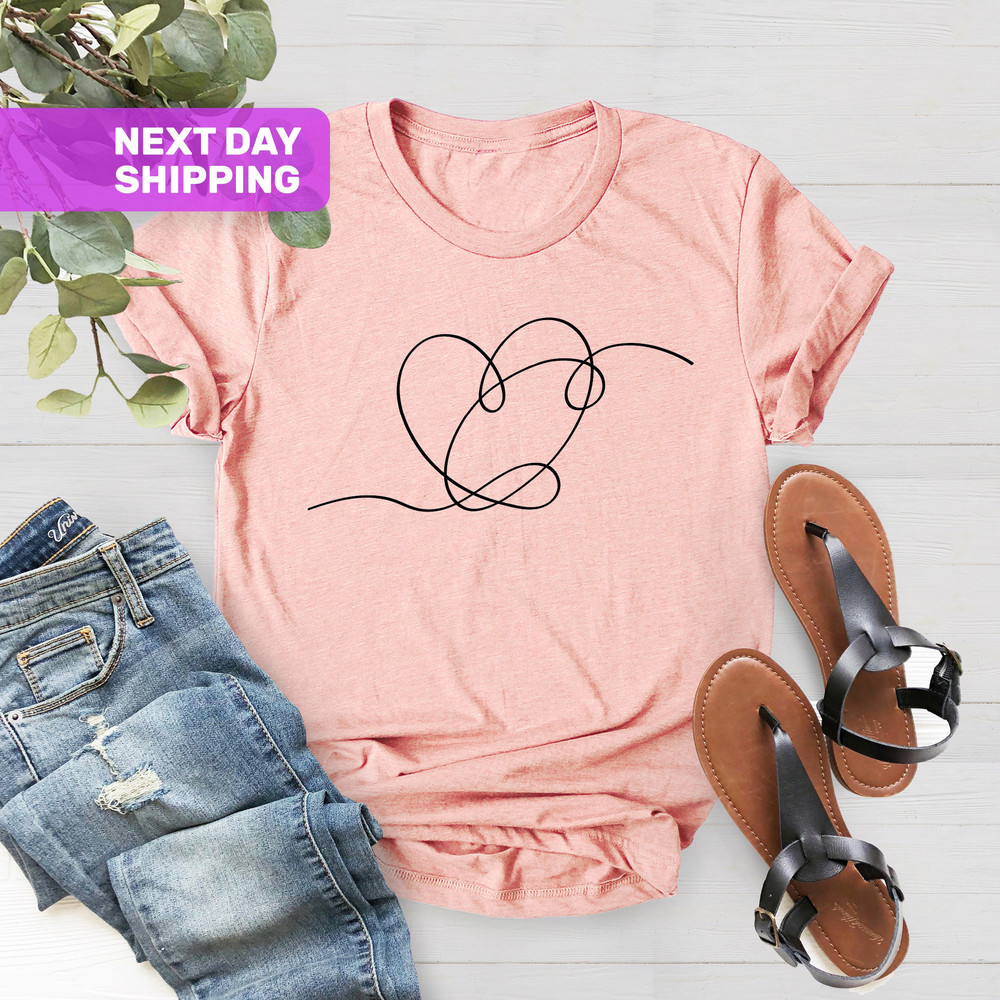 Love Yourself Heart T-Shirt, Cute Heart Shirt, Love Yourself Tear T-Shirt, Love Tee, Heart Shirt, Love Shirt, Gift For Her - 2.jpg