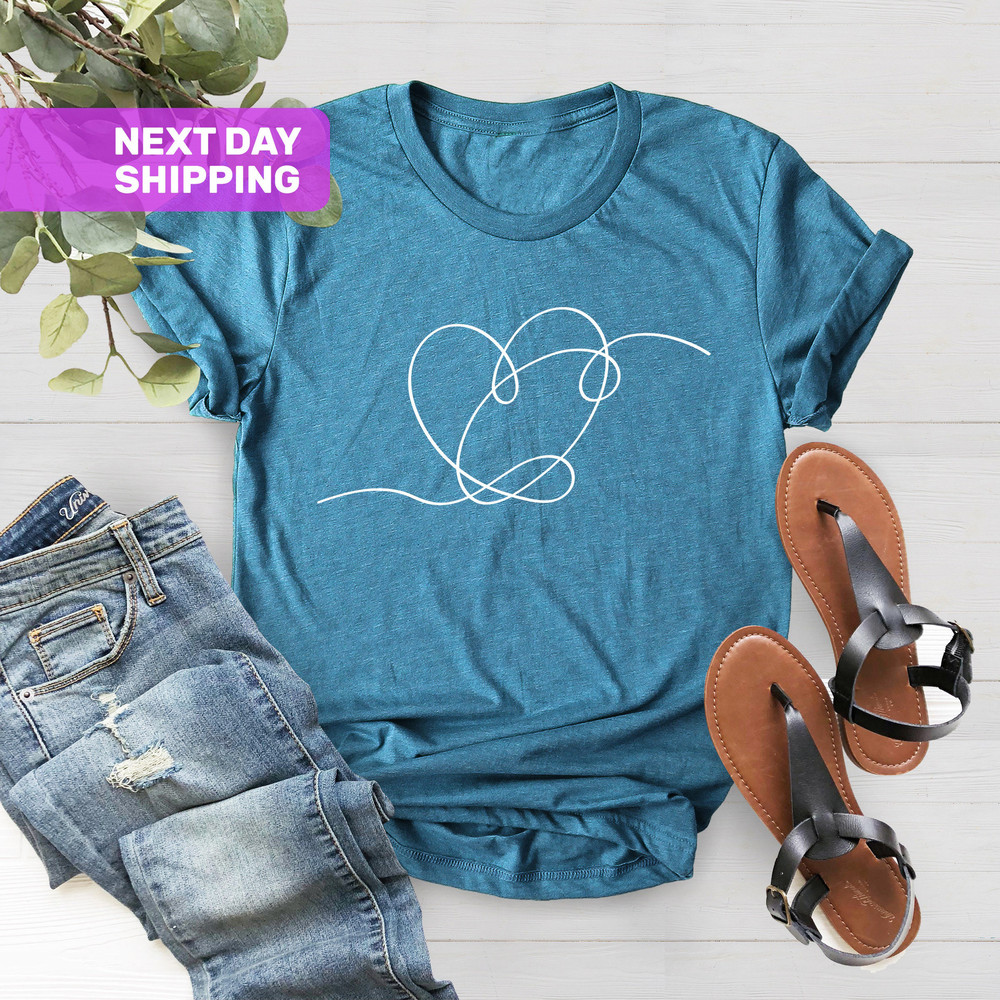 Love Yourself Heart T-Shirt, Cute Heart Shirt, Love Yourself Tear T-Shirt, Love Tee, Heart Shirt, Love Shirt, Gift For Her - 5.jpg